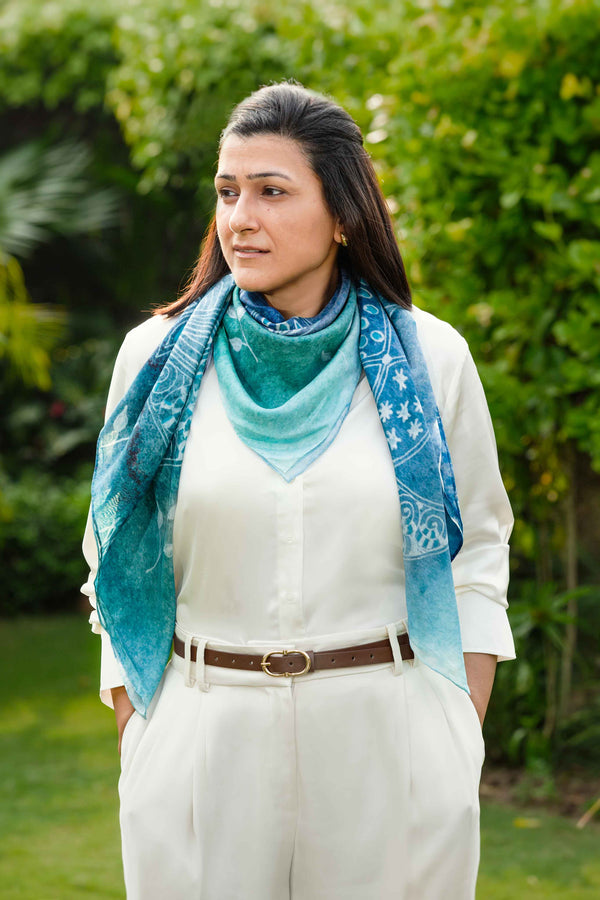 Midnight Paisley | Silk Scarf