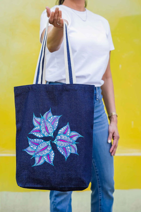 Tidal Bloom | Denim Tote