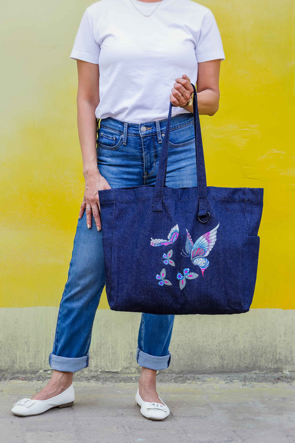 Butterfly Assembly | Weekender Denim Tote