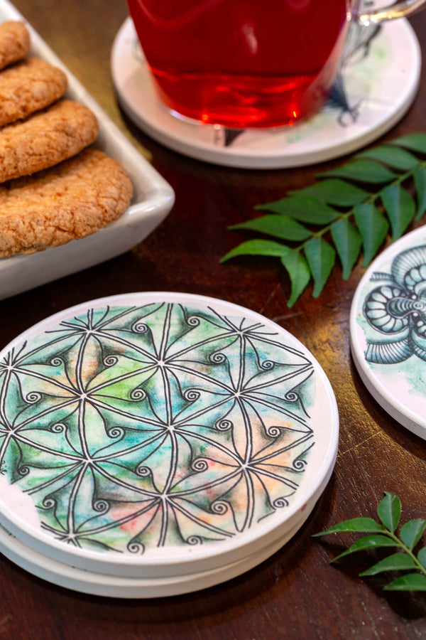 Sacred Grove | Intricate Art Coaster Set
