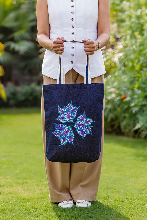 Tidal Bloom | Denim Tote