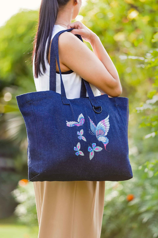 Butterfly Assembly | Weekender Denim Tote