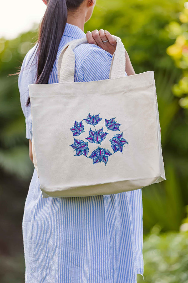 Centred Bloom | Canvas Workbag