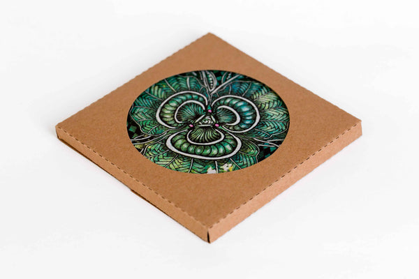 Verdant Bloom | Intricate Art Coaster Set
