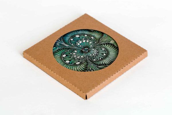 Deep Petal | Intricate Art Coaster Set