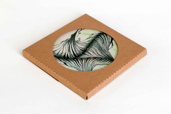 Unfurling Leaf | Intricate Art Coaster Set