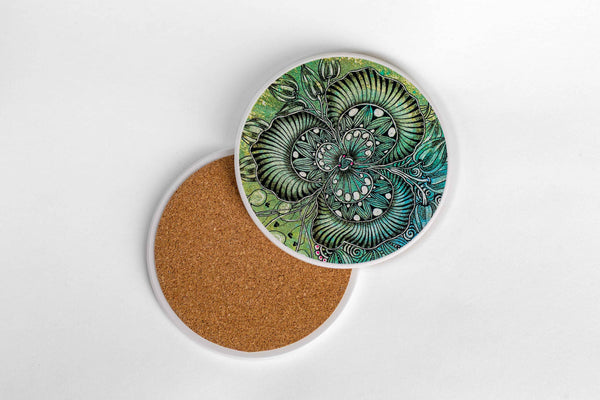 Deep Petal | Intricate Art Coaster Set