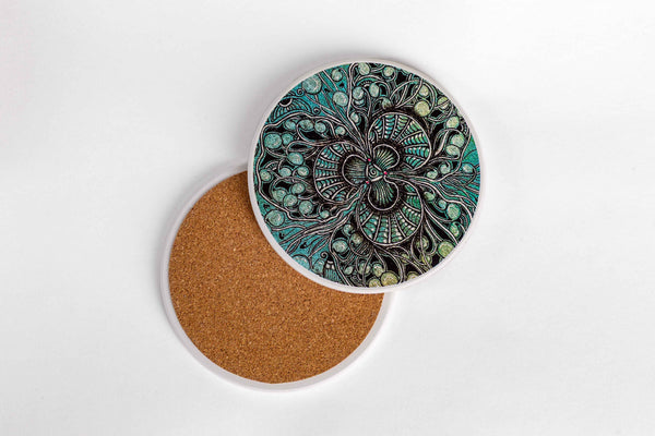 Midnight Garden | Intricate Art Coaster Set