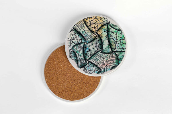 Woven Canopy | Intricate Art Coaster Set