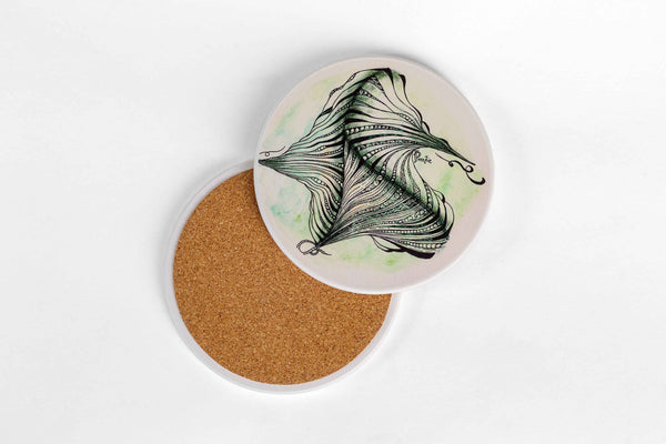 Unfurling Leaf | Intricate Art Coaster Set