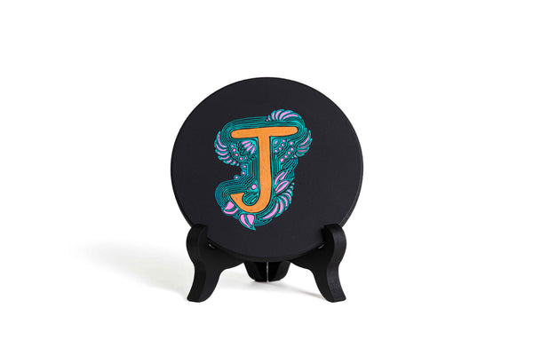 Tangled Letters – Alphabet Tile Art (J)