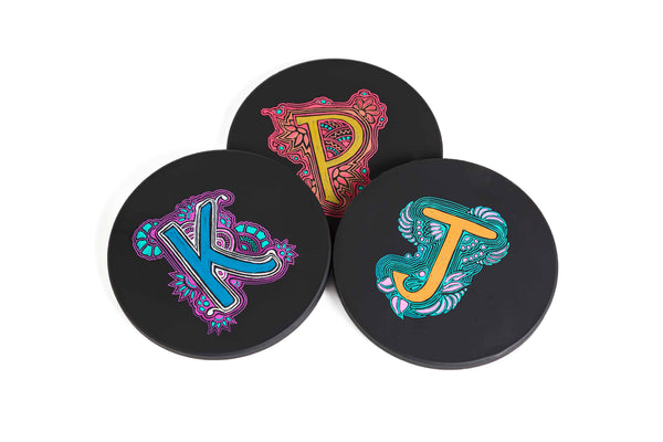 Tangled Letters – Alphabet Tile Art (J)
