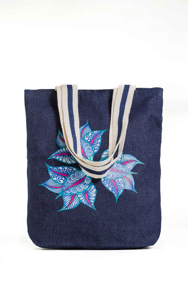Tidal Bloom | Denim Tote