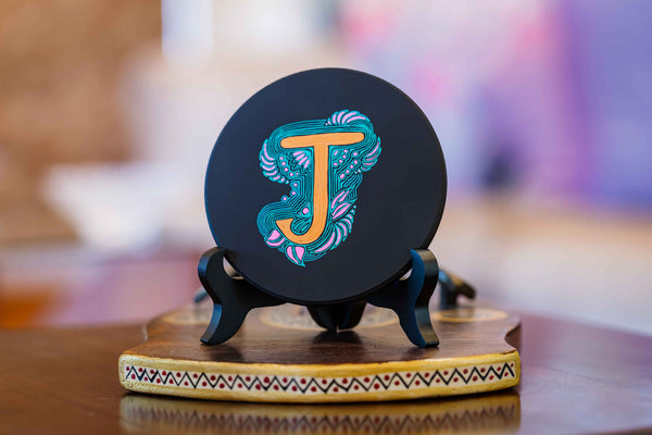 Tangled Letters – Alphabet Tile Art (J)
