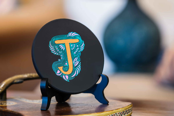 Tangled Letters – Alphabet Tile Art (J)