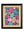 Framed painting of hand-painted pebble shapes in shades of mauve, pink and teal, each with a distinct textured pattern, on natural linen in a black and gold frame — Tangled Monk original hand-drawn art